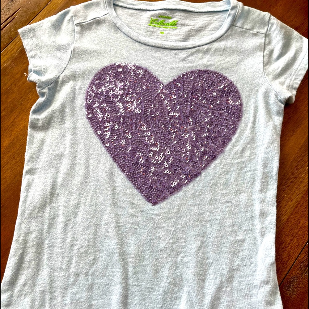 Girls blue crew cuts t sz10